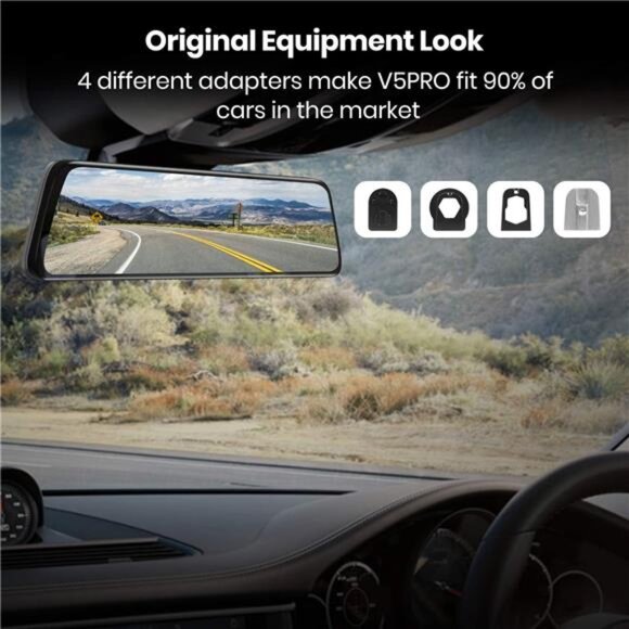 1080P 9.35'' OEM Rear View Mirror Camera, Full Laminated Ultrathin Touch Screen - Picture 4 of 7